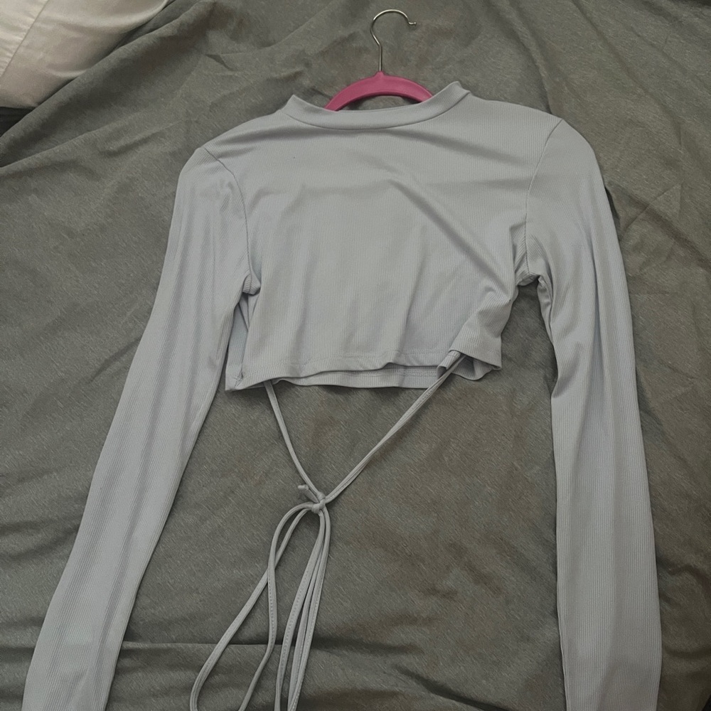 Light blue Long sleeve size medium crop top